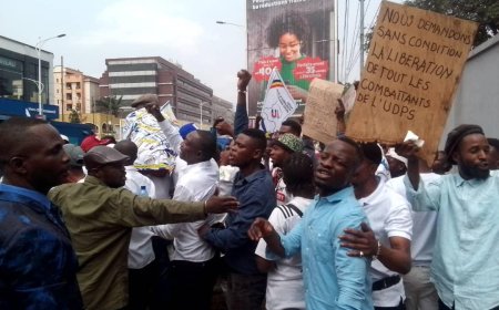 RDC : les avocats de l'UDPS appellent les membres de la force du progrès au calme après une manifestation publique a Kinshasa réclamant la libération de leurs