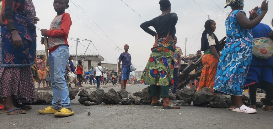 Nyiragongo : Les déplacés de Monigi 2 dans les rues de Goma pour dire non aux conditions de vie difficile