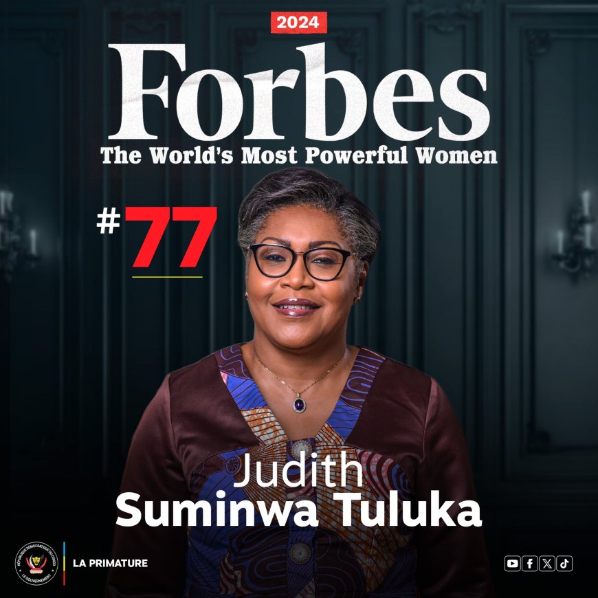 Judith Suminwa parmi les 100 femmes les plus influentes au monde selon Forbes