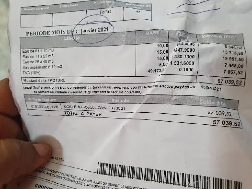 Goma : la facturation contestée de la Regideso enflamme la colère des habitants de certains quartiers